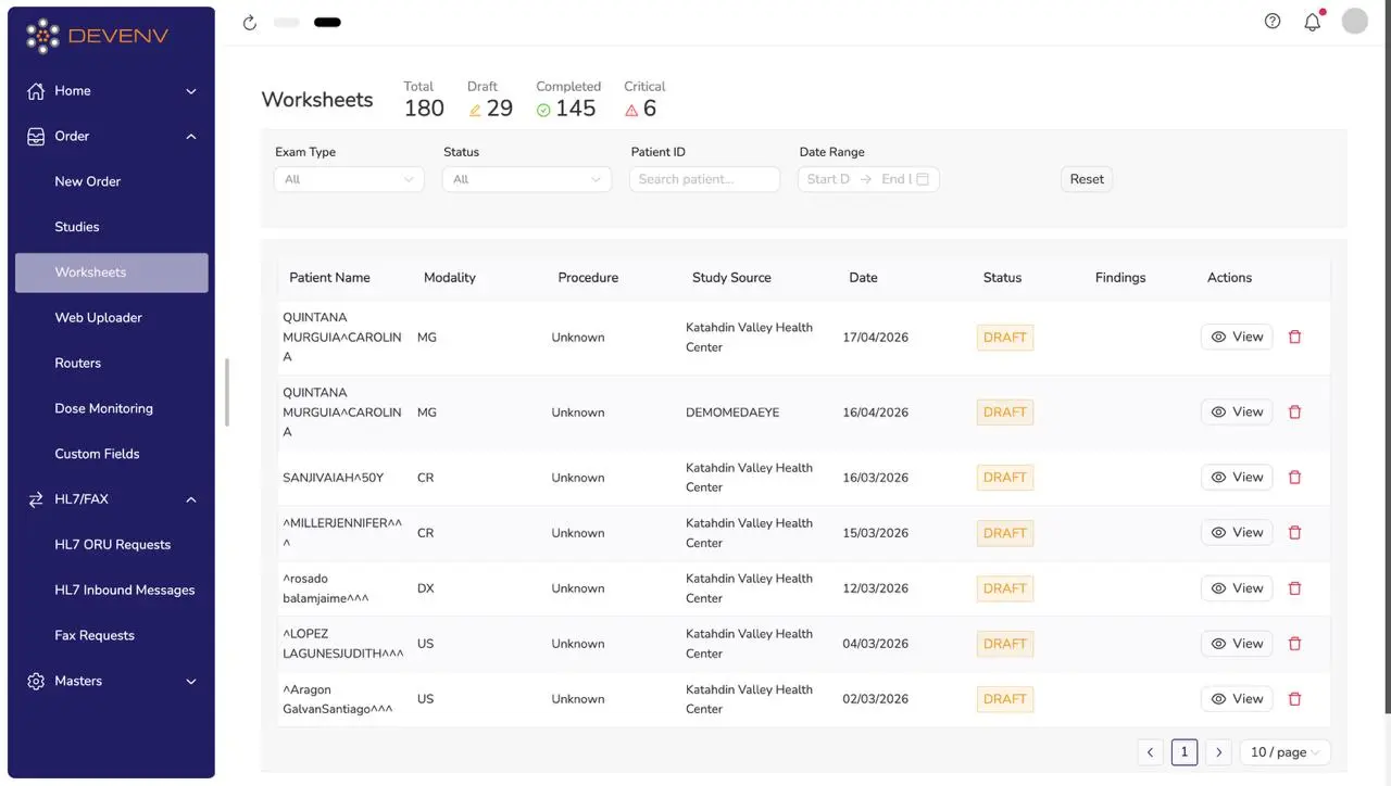 Interface view 1